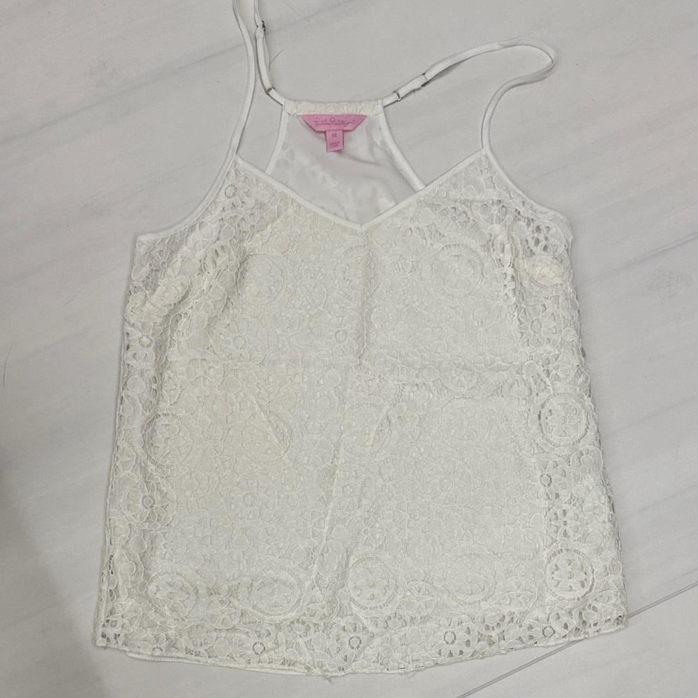 Lilly Pulitzer White Lace Camisole